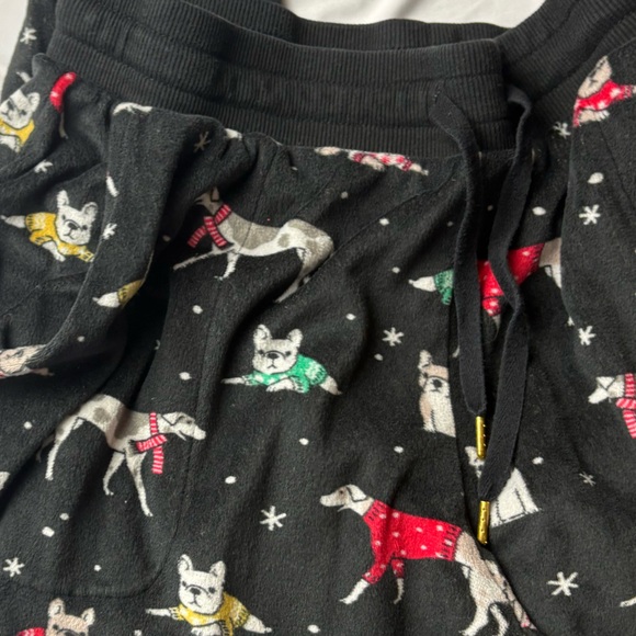 Women soft fleece holiday pajama pants S4-6 - Picture 4 of 4